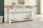 Console Table 63 Long Console Table with Drawers and Shelf for Entryway,Hallway,Living Room