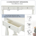 Console 63 po avec tiroirs et étagère pour entrée, couloir, salon