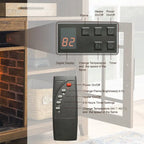 Meuble TV de 55 pouces avec cheminée électrique et insert chauffant KD