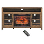 Meuble TV de 55 pouces avec cheminée électrique et insert chauffant KD