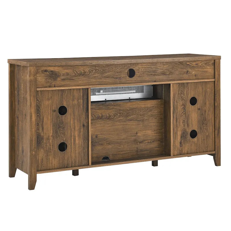 Meuble TV de 55 pouces avec cheminée électrique et insert chauffant KD