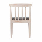 Chaise de salle à manger commerciale en bois massif avec assise rembourrée en vinyle - lot de 2