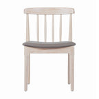 Chaise de salle à manger commerciale en bois massif avec assise rembourrée en vinyle - lot de 2