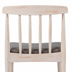 Chaise de salle à manger commerciale en bois massif avec assise rembourrée en vinyle - lot de 2