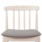 Chaise de salle à manger commerciale en bois massif avec assise rembourrée en vinyle - lot de 2