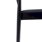 Chaise de salle à manger commerciale en bois massif avec assise rembourrée en vinyle - lot de 2