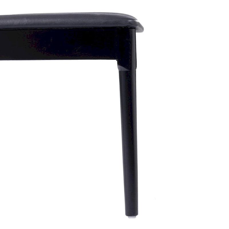Chaise de salle à manger commerciale en bois massif avec assise rembourrée en vinyle - lot de 2