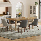 Table à manger rectangulaire de 160 cm avec pieds en bois massif et plateau épais pour 4 à 6 personnes