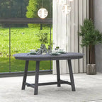 Table à manger ronde extensible en bois