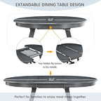 Table à manger ronde extensible en bois