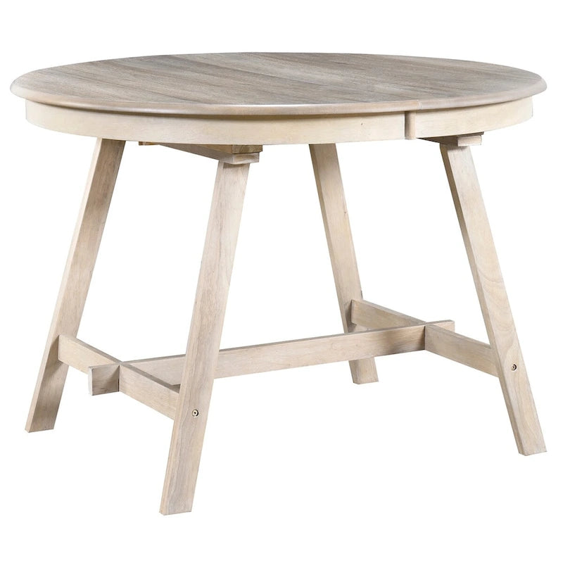 Table à manger ronde extensible en bois