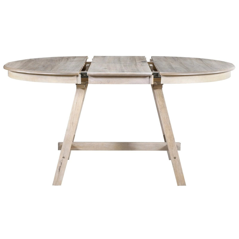 Table à manger ronde extensible en bois